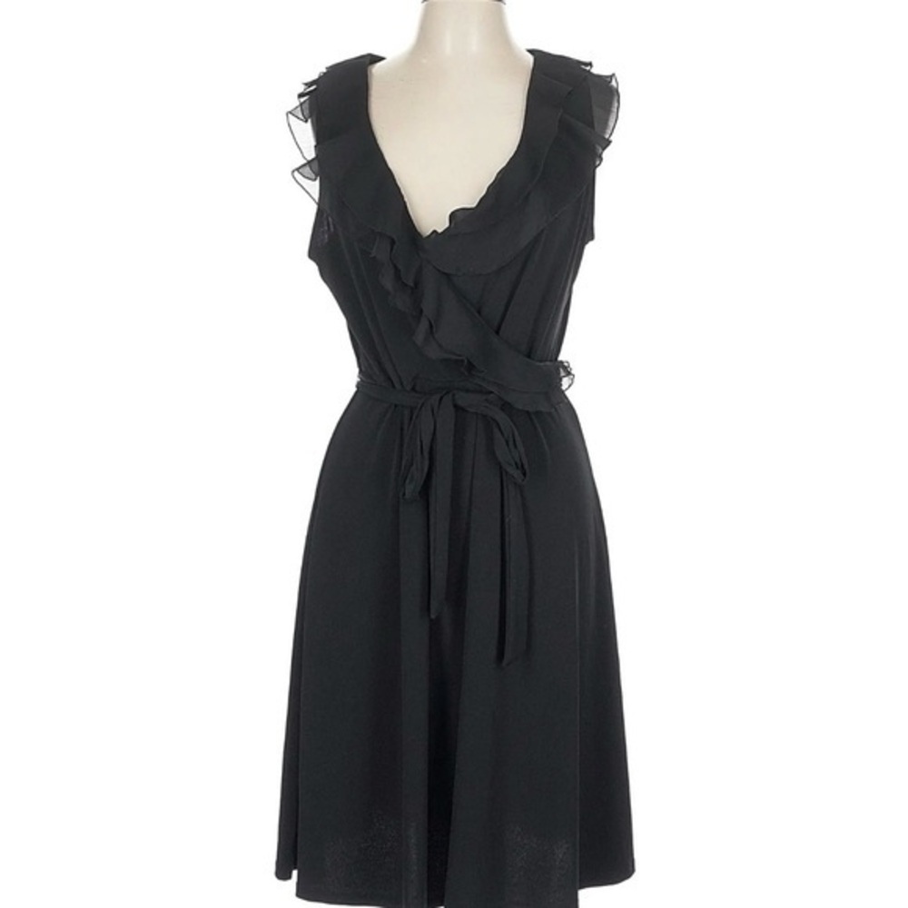 Merona Black Ruffle Midi Dress